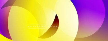 Katmanlı dairesel elementlerle soyut bileşim, eğimlerin ve yumuşak geçişlerin harmanlanması, derinlik, hareket ve görsel uyum hissi yaratır.