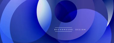 Katmanlı dairesel elementlerle soyut bileşim, eğimlerin ve yumuşak geçişlerin harmanlanması, derinlik, hareket ve görsel uyum hissi yaratır.