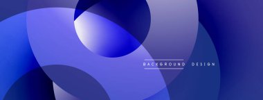 Katmanlı dairesel elementlerle soyut bileşim, eğimlerin ve yumuşak geçişlerin harmanlanması, derinlik, hareket ve görsel uyum hissi yaratır.