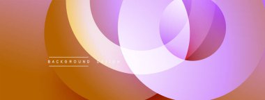 Katmanlı dairesel elementlerle soyut bileşim, eğimlerin ve yumuşak geçişlerin harmanlanması, derinlik, hareket ve görsel uyum hissi yaratır.