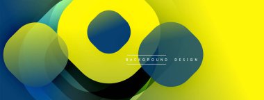 Katmanlı şeffaf gradyan şekillere sahip soyut arkaplan