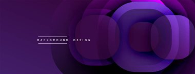 Çembersel soyut tasarım üst üste binen yarı saydam daireler ve yuvarlak şekiller, harmanlanan eğriler ve düzgün eğriler, derinlik, karşıtlık ve dinamik görsel efekt oluşturur.