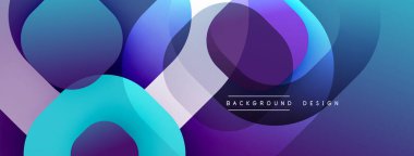 Katmanlı şeffaf gradyan şekillere sahip soyut arkaplan