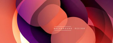 Katmanlı şeffaf gradyan şekillere sahip soyut arkaplan