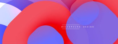 Çembersel soyut tasarım üst üste binen yarı saydam daireler ve yuvarlak şekiller, harmanlanan eğriler ve düzgün eğriler, derinlik, karşıtlık ve dinamik görsel efekt oluşturur.