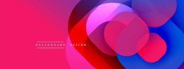 Katmanlı şeffaf gradyan şekillere sahip soyut arkaplan