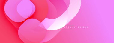 Çembersel soyut tasarım üst üste binen yarı saydam daireler ve yuvarlak şekiller, harmanlanan eğriler ve düzgün eğriler, derinlik, karşıtlık ve dinamik görsel efekt oluşturur.