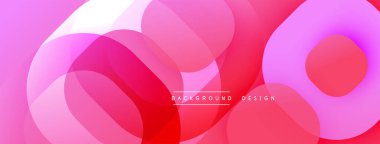 Çembersel soyut tasarım üst üste binen yarı saydam daireler ve yuvarlak şekiller, harmanlanan eğriler ve düzgün eğriler, derinlik, karşıtlık ve dinamik görsel efekt oluşturur.