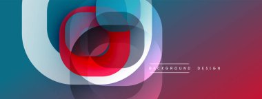 Katmanlı şeffaf gradyan şekillere sahip soyut arkaplan