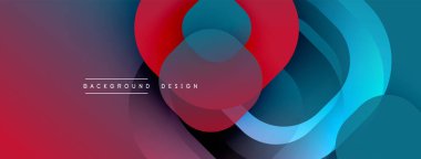 Katmanlı şeffaf gradyan şekillere sahip soyut arkaplan