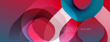 Katmanlı şeffaf gradyan şekillere sahip soyut arkaplan