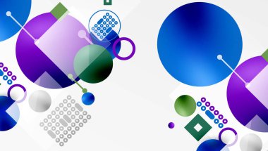 Çemberler ve elementler geometrik soyut arkaplan