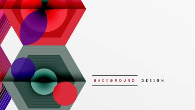 Altıgenler tasarımı geometrik soyut arkaplan