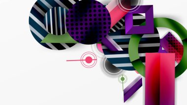 Katmanlı geometrik şekilli soyut tasarım