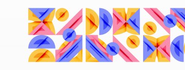 Soyut geometrik arkaplan şekilleri modern ve simetrik bir model oluşturur. Kalın kontrast, pürüzsüz gradyanlar, dinamik kompozisyon, fütüristik stil