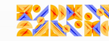 Soyut geometrik arkaplan şekilleri modern ve simetrik bir model oluşturur. Kalın kontrast, pürüzsüz gradyanlar, dinamik kompozisyon, fütüristik stil