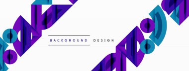 Soyut geometrik arkaplan şekilleri modern ve simetrik bir model oluşturur. Kalın kontrast, pürüzsüz gradyanlar, dinamik kompozisyon, fütüristik stil