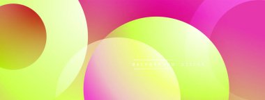 Katmanlı dairesel elementlerle soyut bileşim, eğimlerin ve yumuşak geçişlerin harmanlanması, derinlik, hareket ve görsel uyum hissi yaratır.