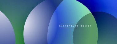 Katmanlı dairesel şekiller canlı renklerde, düzgün geçiş, derinlik efektleri ve modern, fütürist estetiğe sahip, gradyan açısından zengin soyut bir tasarım oluşturur.