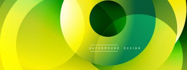 Üst üste binen dairesel şekillere sahip arka plan tasarımı, pürüzsüz gradyanlar ve yumuşak ışıklandırma efektleri, dinamik soyut bir kompozisyon oluşturur