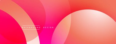 Katmanlı dairesel şekiller canlı renklerde, düzgün geçiş, derinlik efektleri ve modern, fütürist estetiğe sahip, gradyan açısından zengin soyut bir tasarım oluşturur.