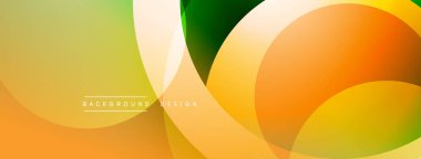 Katmanlı dairesel elementlerle soyut bileşim, eğimlerin ve yumuşak geçişlerin harmanlanması, derinlik, hareket ve görsel uyum hissi yaratır.