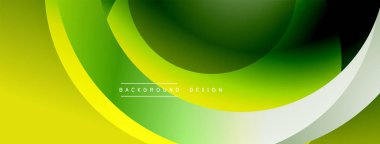 Üst üste binen dairesel şekillere sahip arka plan tasarımı, pürüzsüz gradyanlar ve yumuşak ışıklandırma efektleri, dinamik soyut bir kompozisyon oluşturur