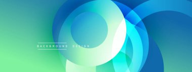 Üst üste binen dairesel şekillere sahip arka plan tasarımı, pürüzsüz gradyanlar ve yumuşak ışıklandırma efektleri, dinamik soyut bir kompozisyon oluşturur
