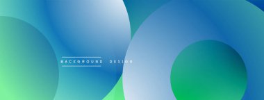 Üst üste binen dairesel şekillere sahip arka plan tasarımı, pürüzsüz gradyanlar ve yumuşak ışıklandırma efektleri, dinamik soyut bir kompozisyon oluşturur