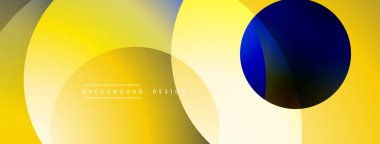 Üst üste binen dairesel şekillere sahip arka plan tasarımı, pürüzsüz gradyanlar ve yumuşak ışıklandırma efektleri, dinamik soyut bir kompozisyon oluşturur