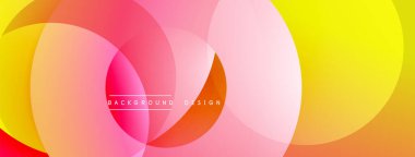 Katmanlı dairesel elementlerle soyut bileşim, eğimlerin ve yumuşak geçişlerin harmanlanması, derinlik, hareket ve görsel uyum hissi yaratır.