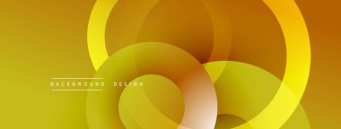 Üst üste binen dairesel şekillere sahip arka plan tasarımı, pürüzsüz gradyanlar ve yumuşak ışıklandırma efektleri, dinamik soyut bir kompozisyon oluşturur