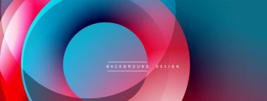 Üst üste binen dairesel şekillere sahip arka plan tasarımı, pürüzsüz gradyanlar ve yumuşak ışıklandırma efektleri, dinamik soyut bir kompozisyon oluşturur