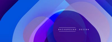 Çembersel soyut tasarım üst üste binen yarı saydam daireler ve yuvarlak şekiller, harmanlanan eğriler ve düzgün eğriler, derinlik, karşıtlık ve dinamik görsel efekt oluşturur.