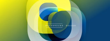 Katmanlı şeffaf gradyan şekillere sahip soyut arkaplan