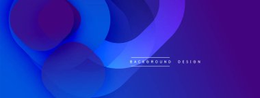 Çembersel soyut tasarım üst üste binen yarı saydam daireler ve yuvarlak şekiller, harmanlanan eğriler ve düzgün eğriler, derinlik, karşıtlık ve dinamik görsel efekt oluşturur.