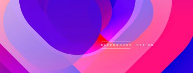 Çembersel soyut tasarım üst üste binen yarı saydam daireler ve yuvarlak şekiller, harmanlanan eğriler ve düzgün eğriler, derinlik, karşıtlık ve dinamik görsel efekt oluşturur.