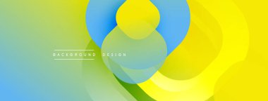 Katmanlı şeffaf gradyan şekillere sahip soyut arkaplan