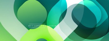 Katmanlı şeffaf gradyan şekillere sahip soyut arkaplan