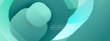 Katmanlı şeffaf gradyan şekillere sahip soyut arkaplan