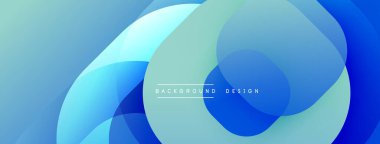 Çembersel soyut tasarım üst üste binen yarı saydam daireler ve yuvarlak şekiller, harmanlanan eğriler ve düzgün eğriler, derinlik, karşıtlık ve dinamik görsel efekt oluşturur.