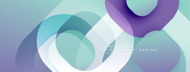 Katmanlı şeffaf gradyan şekillere sahip soyut arkaplan