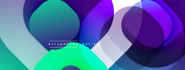 Katmanlı şeffaf gradyan şekillere sahip soyut arkaplan