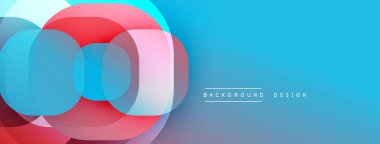 Katmanlı şeffaf gradyan şekillere sahip soyut arkaplan