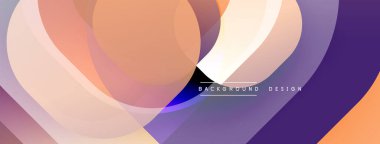 Katmanlı şeffaf gradyan şekillere sahip soyut arkaplan