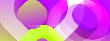 Katmanlı şeffaf gradyan şekillere sahip soyut arkaplan