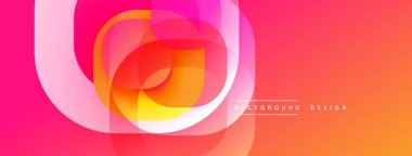 Katmanlı şeffaf gradyan şekillere sahip soyut arkaplan