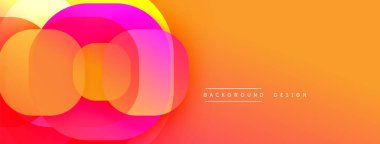 Katmanlı şeffaf gradyan şekillere sahip soyut arkaplan