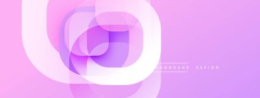 Çembersel soyut tasarım üst üste binen yarı saydam daireler ve yuvarlak şekiller, harmanlanan eğriler ve düzgün eğriler, derinlik, karşıtlık ve dinamik görsel efekt oluşturur.