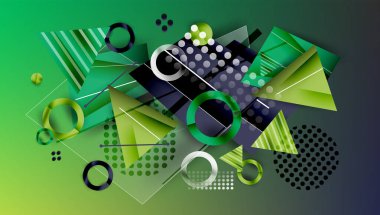 Yaratıcı üçgenler ve daireler bileşimi